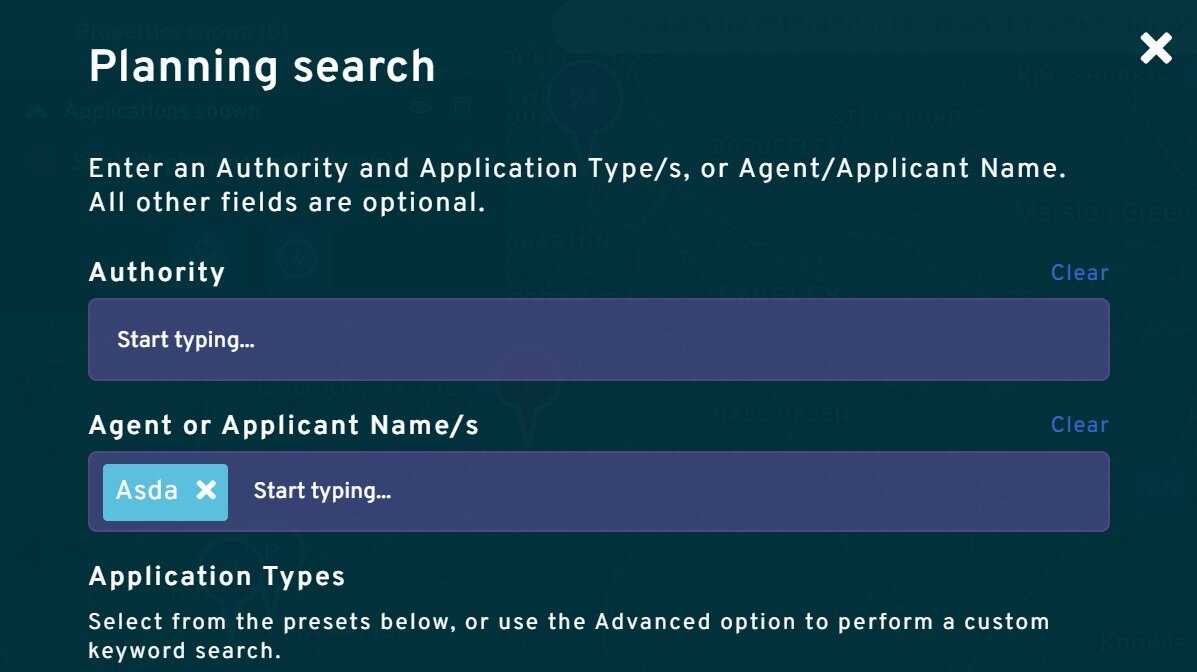 Nimbus planning applicant search